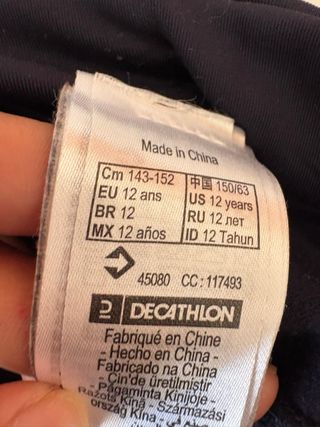 Mallas equitacion Fouganza niño talla 12