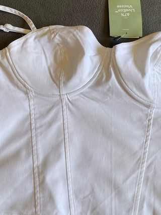 Top blanco Divided talla L