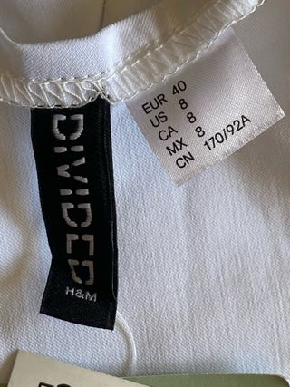 Top blanco Divided talla L