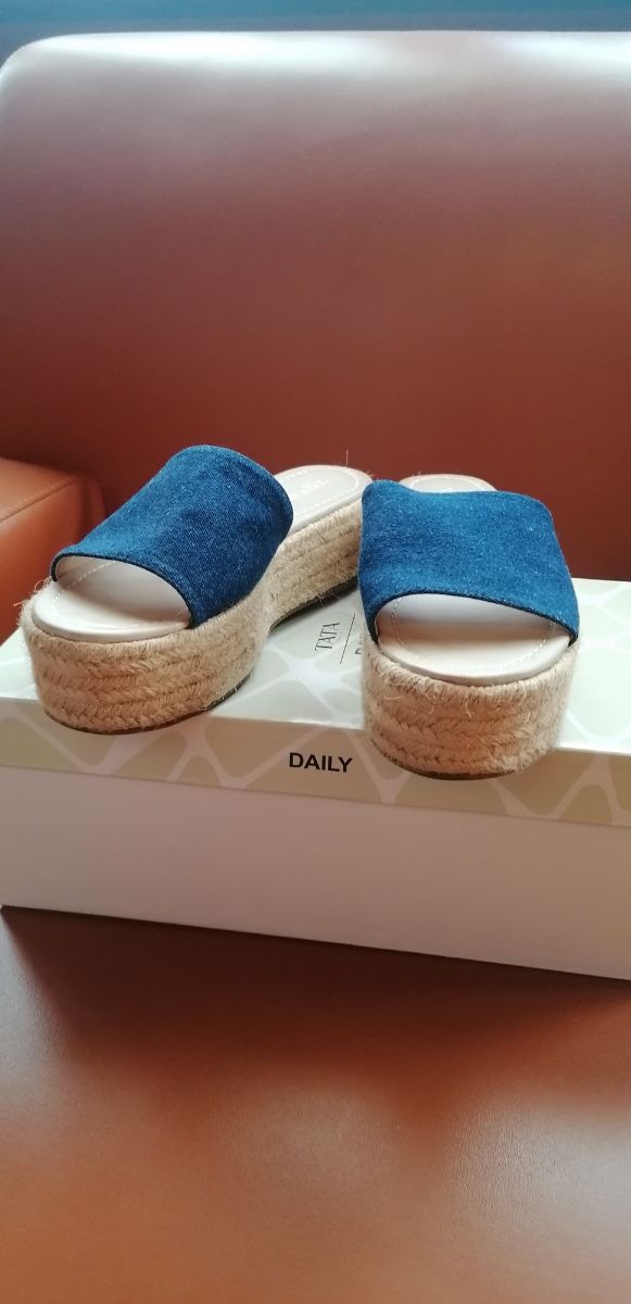 Sandali Zeppa Tata - Blu