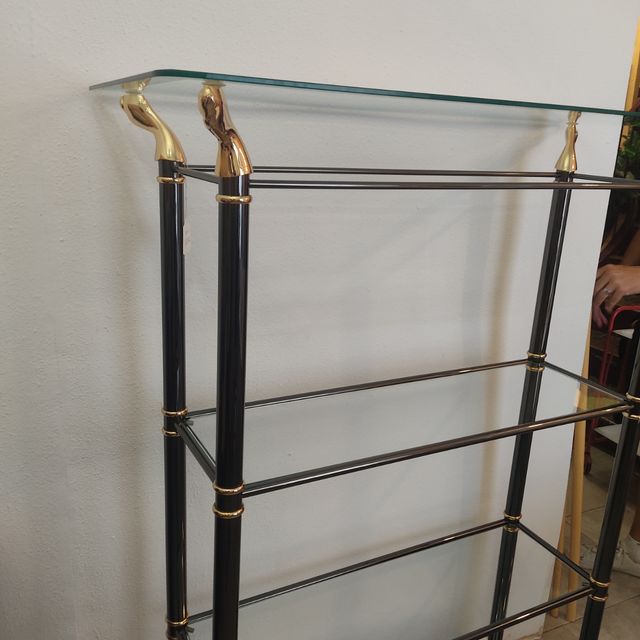 Estantería negra y dorada - Vintage