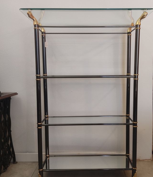 Estantería negra y dorada - Vintage