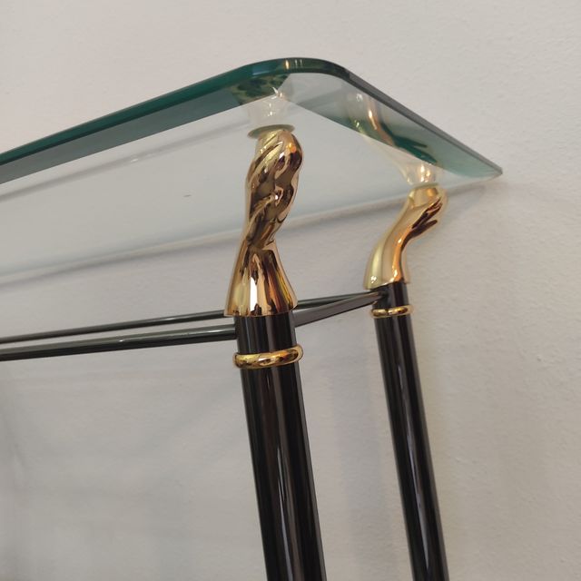 Estantería negra y dorada - Vintage