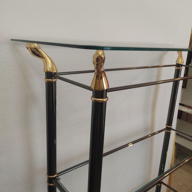 Estantería negra y dorada - Vintage