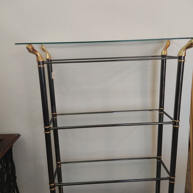 Estantería negra y dorada - Vintage