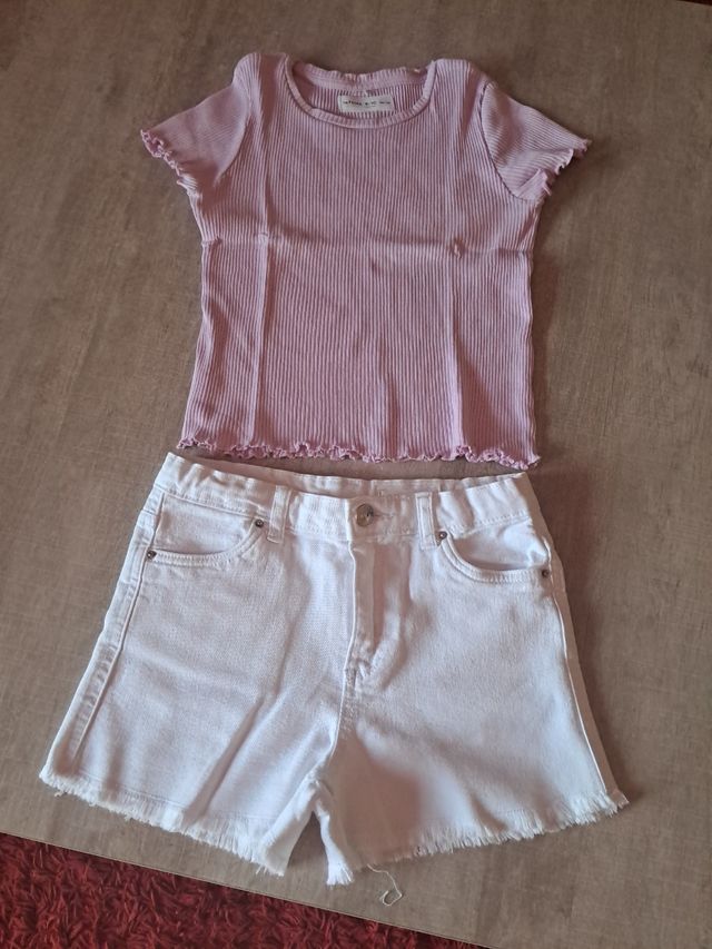 Conjunto de niña (top y shorts).