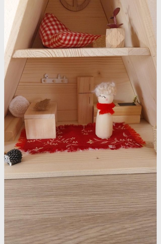 Casa bambole legno fatta a mano
