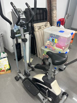 Bicicleta elíptica y estática