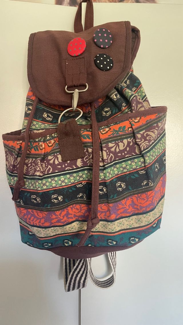 Mochila étnica multicolor