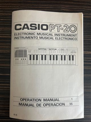 Manual piano / teclado Casio PT-20