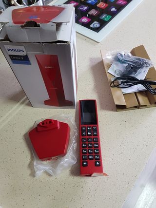 Teléfono fijo Philips Linea V Rojo gama alta Nuevo
