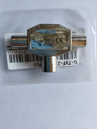 Adaptador T Coaxial Splitter TV/Radio