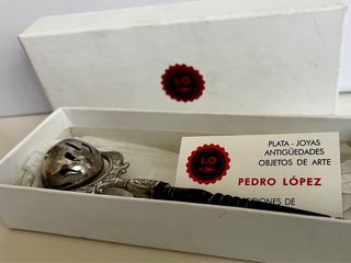 Sonajero plata antiguo bebé