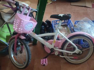 Bicicleta niña rosa 16" 