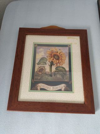 Cuadro vintage girasoles