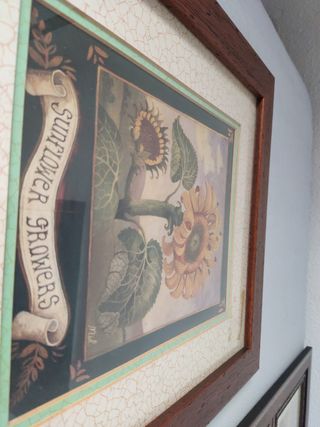Cuadro vintage girasoles