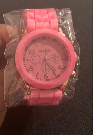 Reloj Genova verano | Pulsera silicona rosa