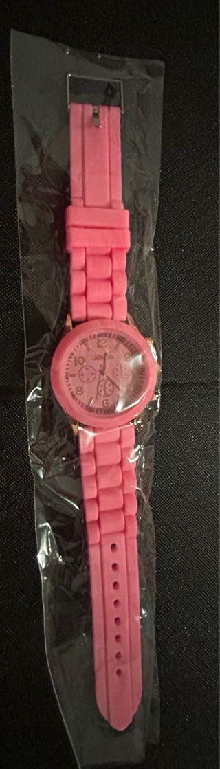 Reloj Genova verano | Pulsera silicona rosa