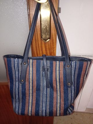 Bolso y monedero rayas Bosanova azul marino