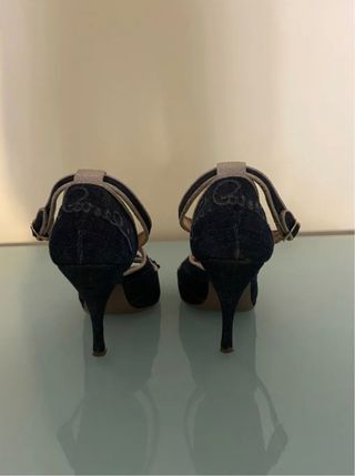 Sandali Cavalli in denim-blu