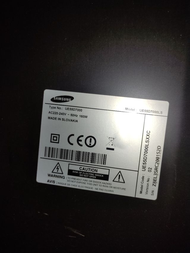 TV Samsung 55" D7000 Smart TV 3D