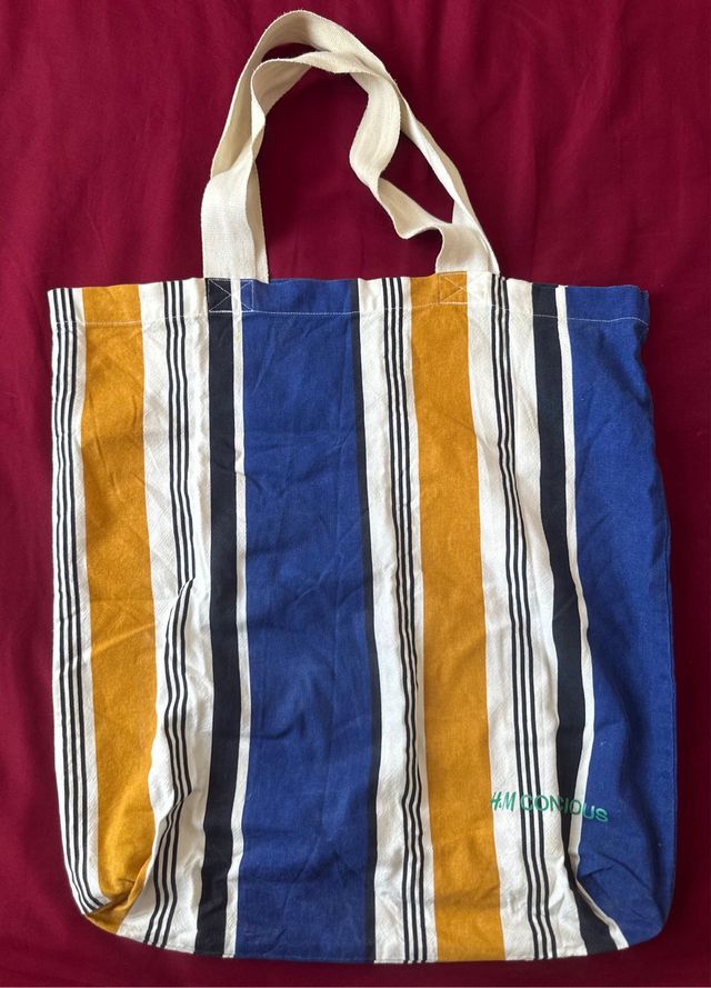 Bolso Tote H&M rayas multicolor
