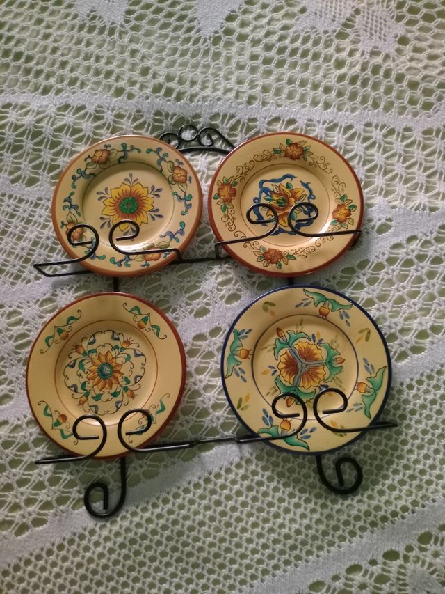 Piattaia ferro battuto 4 piatti