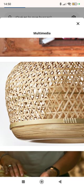 Lámpara IKEA MISTERHULT bambú