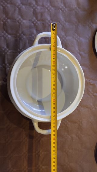 Juego Allegro blanco: sopera + 6 tazas con platos