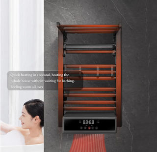 Radiador Toallero Eléctrico Negro - 89cm