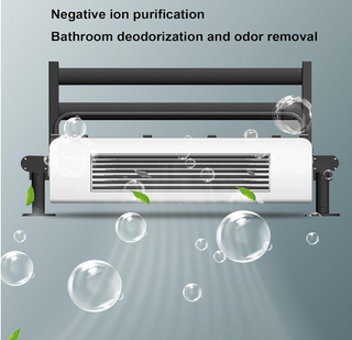 Radiador Toallero Eléctrico Negro - 89cm