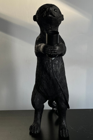 Lampada a forma di mangusta nera