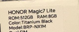 HONOR Magic7 Lite Negro, Nuevo, precintado.