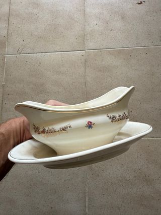 Juego té San Claudio porcelana
