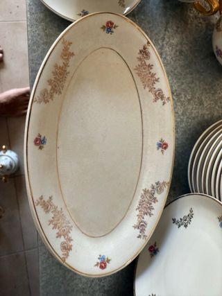 Juego té San Claudio porcelana