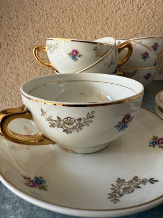 Juego té San Claudio porcelana