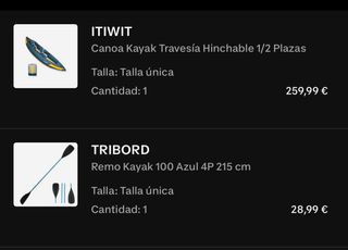 Kayak inflable 2 plazas