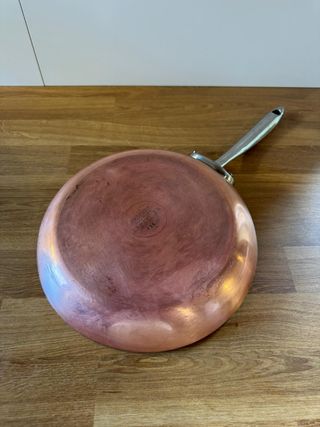 Padella in rame e acciaio con coperchio 