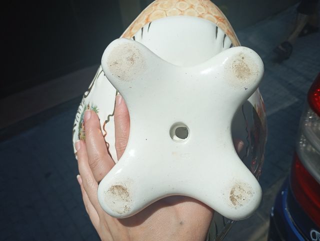 Cuenco porcelana dorado - frutero