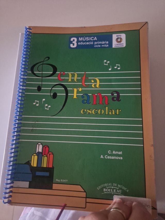 Pentagrama Escolar Música 3 CAT: Educació Primà...