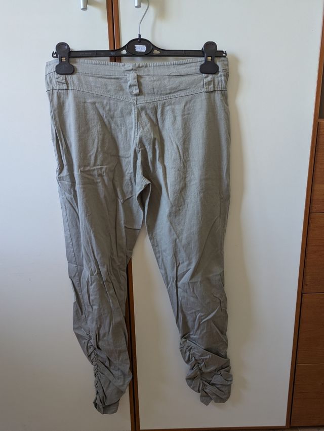 Pantaloni estivi con fondo arricciato