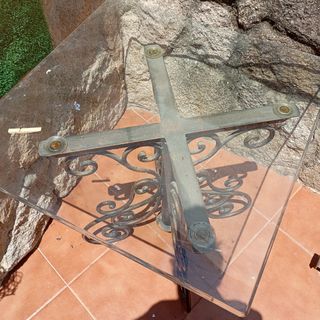 Mesa hierro forjado - cristal