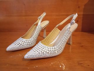 Zapatos novia/madrinas plateados T38