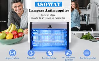 ✓ Lámpara antimosquitos eléctrica eficaz y segura