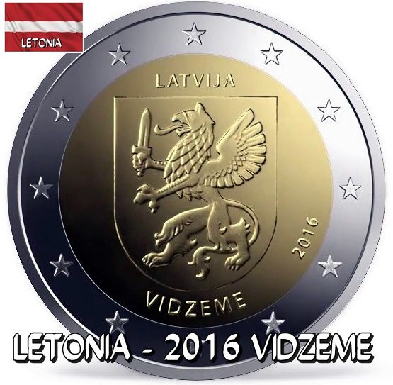 2€ Letonia 2016 Vidzeme