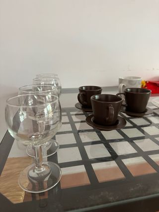 Juego de tazas y copas vintage