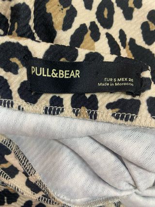 Falda midi Pull&Bear leopardo