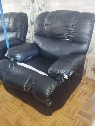 Sillón Relax Negro - Piel Sintética