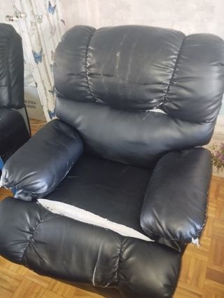 Sillón Relax Negro - Piel Sintética