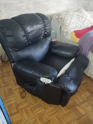 Sillón Relax Negro - Piel Sintética